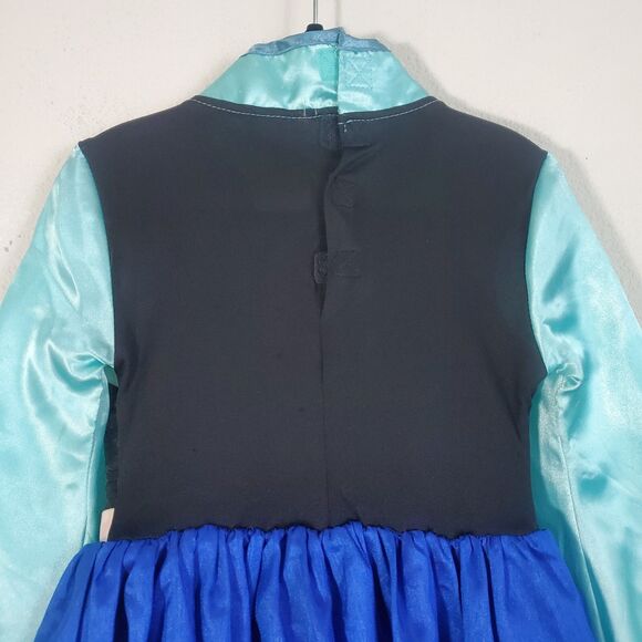 Disney Frozen Elsa Girls Costume Dress 4 Multicolor Princess Glitter Pretend - Picture 9 of 11